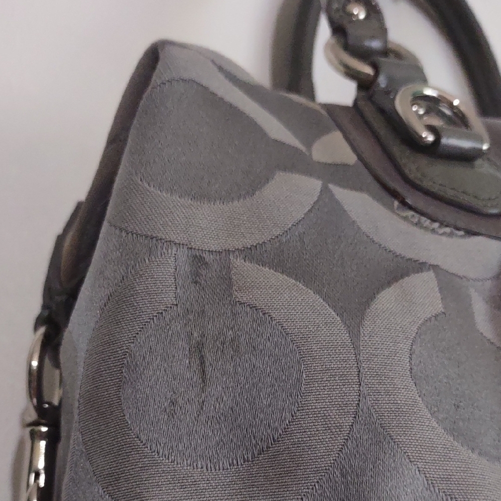Coach Gray and Black Satchel - Picture 6 of 16